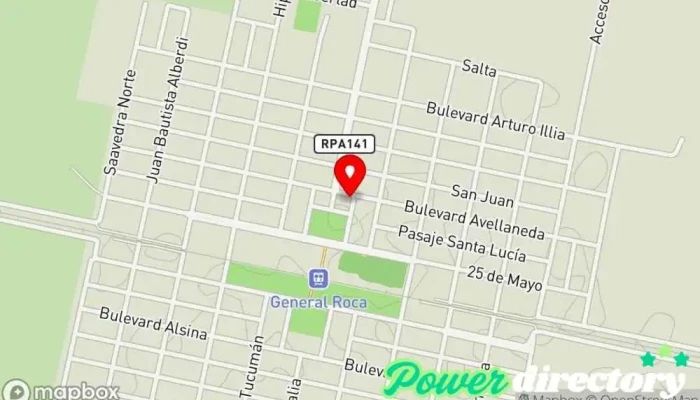 mapa de Tarjeta Valor Institución financiera en Gral. Roca