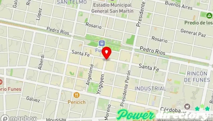 mapa de Tarjeta Valor Institución financiera en Funes