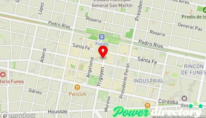 mapa de Tarjeta Valor Institución financiera en Funes