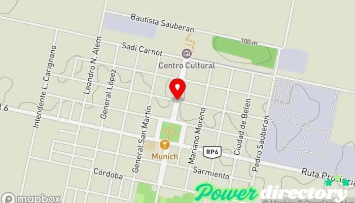 mapa de Tarjeta Valor Institución financiera en Los Surgentes