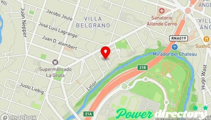 mapa de Tati Abriata Kinesiología y Osteopatía Kinesiólogo en Córdoba