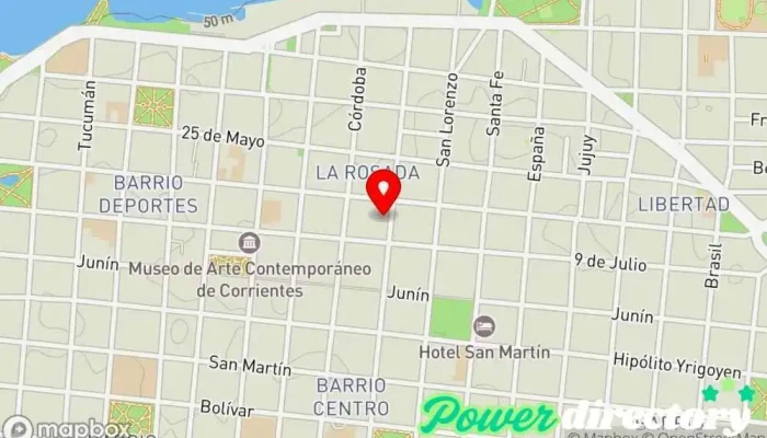 mapa de TC 2000 - Diagnóstico por Imágenes Centro de diagnóstico por imagen en Corrientes