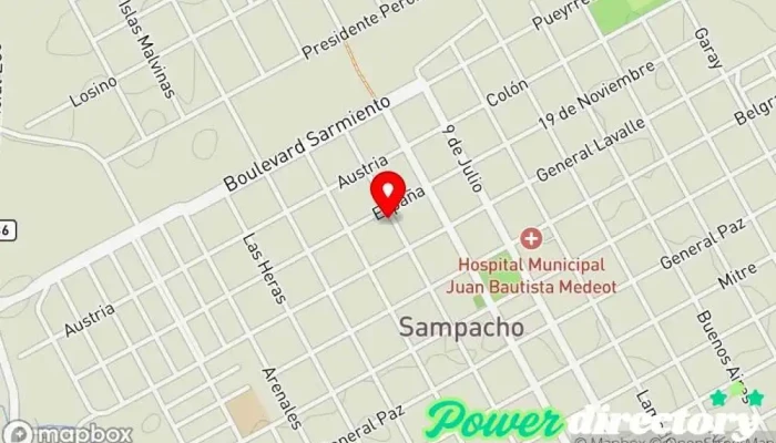mapa de Telecentro Sampacho Tienda de móviles en Sampacho