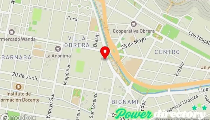 mapa de Terapia Ocupacional Clínica ambulatoria en Villa Regina