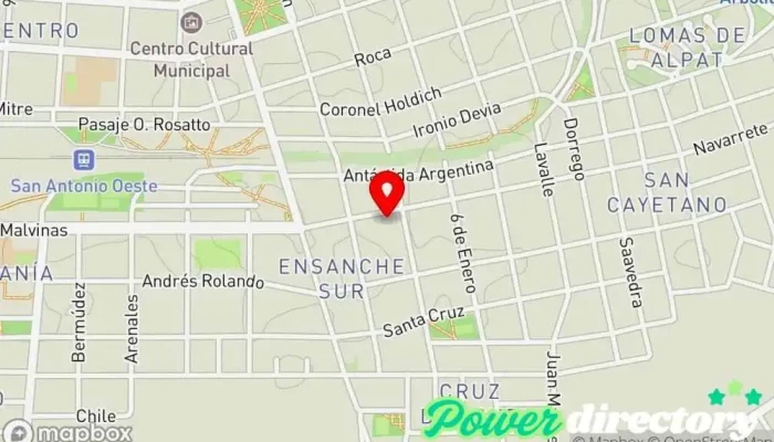 mapa de Tiny San Antonio Terapia craneosacral en San Antonio Oeste