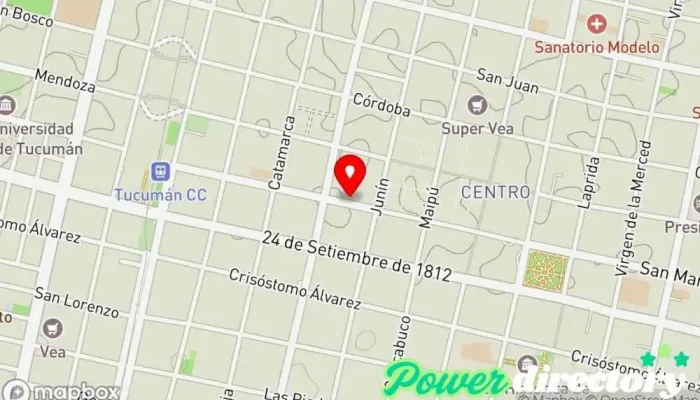 mapa de Titanio Institución financiera, Servicio de asesoramiento crediticio en San Miguel de Tucumán