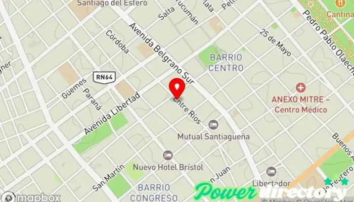 mapa de Uquia Banco en Santiago del Estero