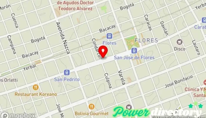 mapa de Varela 42 Créditos Agencia de préstamos en Cdad. Autónoma de Buenos Aires