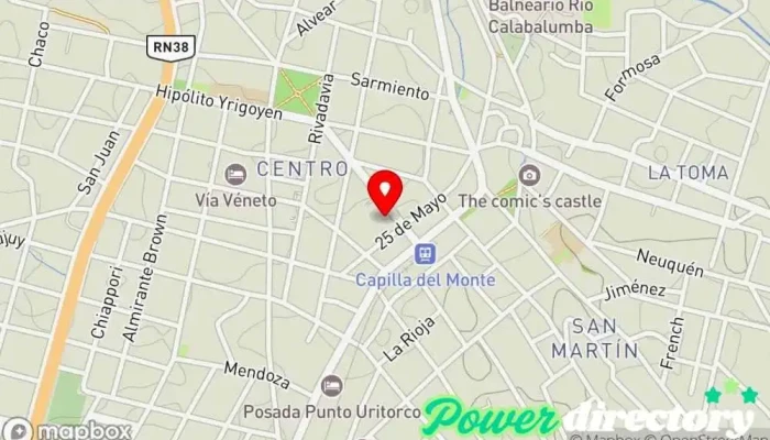 mapa de Western Union Servicio de transferencias de dinero en Capilla del Monte