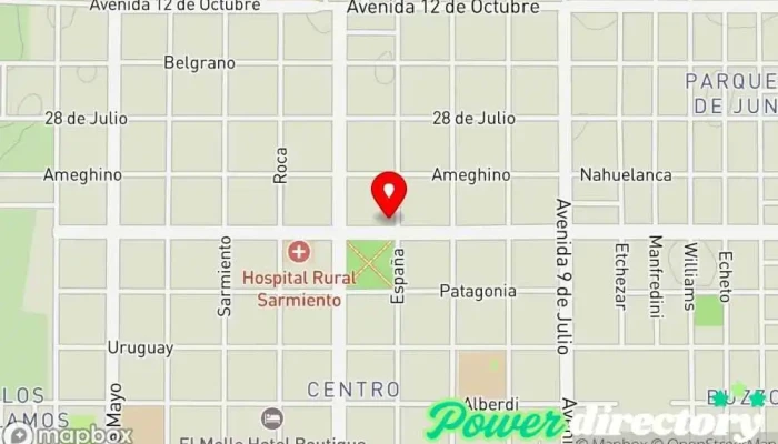 mapa de Western Union Servicio de transferencias de dinero en Sarmiento
