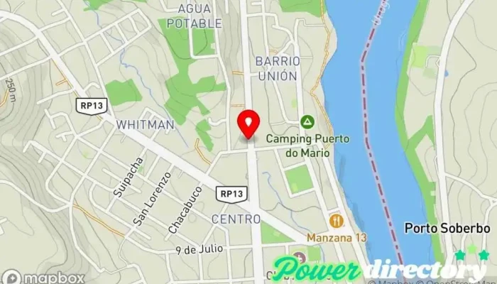 mapa de Western Union Servicio de transferencias de dinero en El Soberbio