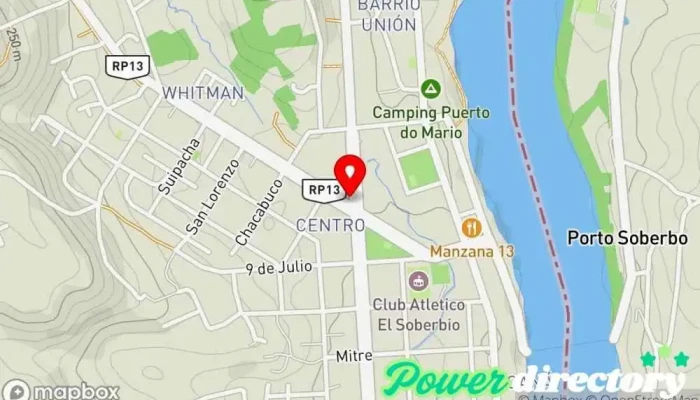 mapa de Western Union Servicio de transferencias de dinero en El Soberbio