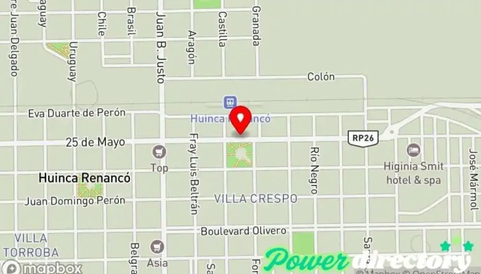 mapa de Western Union Servicio de transferencias de dinero en Huinca Renanco