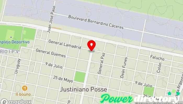 mapa de Western Union Servicio de transferencias de dinero en Justiniano Posse