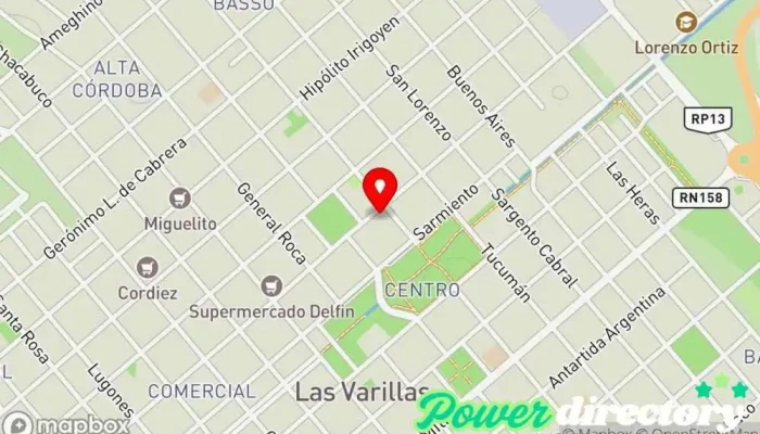 mapa de Western Union Servicio de transferencias de dinero en Las Varillas