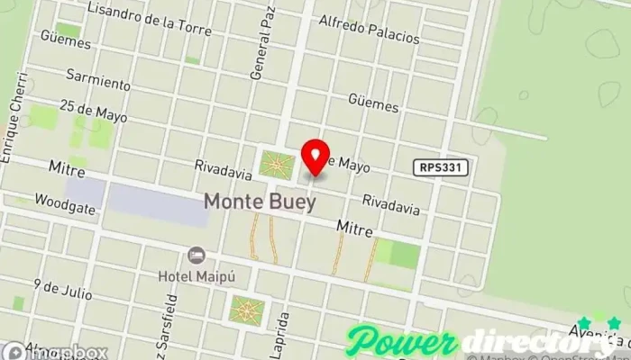 mapa de Western Union Servicio de transferencias de dinero en Monte Buey