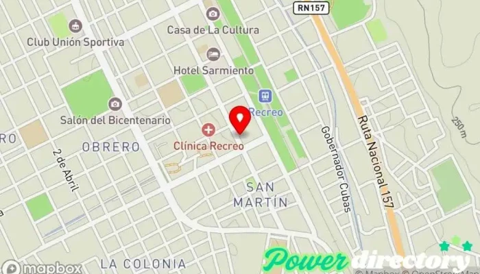 mapa de Western Union Servicio de transferencias de dinero en Recreo