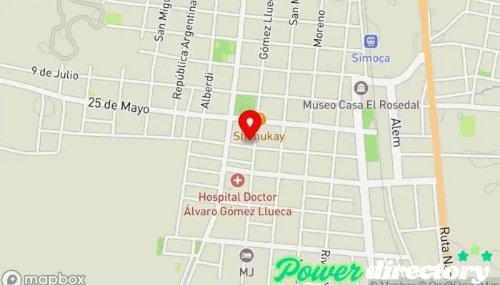 mapa de Western Union Servicio de transferencias de dinero en Simoca