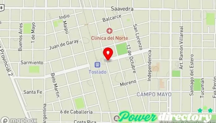 mapa de Western Union Servicio de transferencias de dinero en Tostado