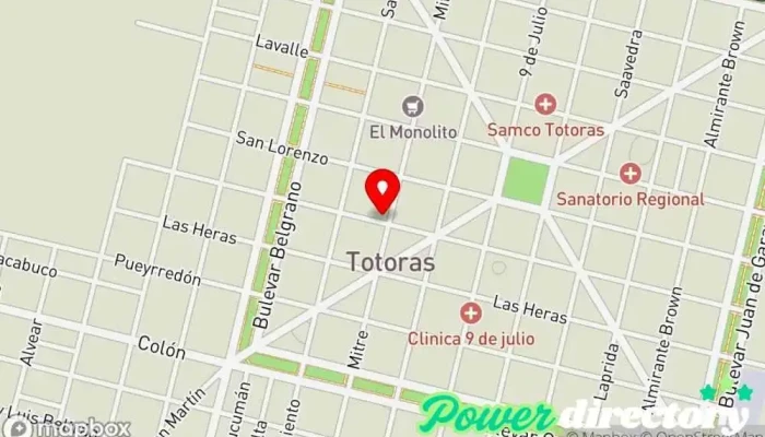 mapa de Western Union Servicio de transferencias de dinero en Totoras