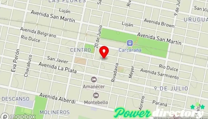 mapa de Western Union Pago Fácil - Agente Servicio de transferencias de dinero, Banco, Oficina de cambio de divisas en Carcaraña