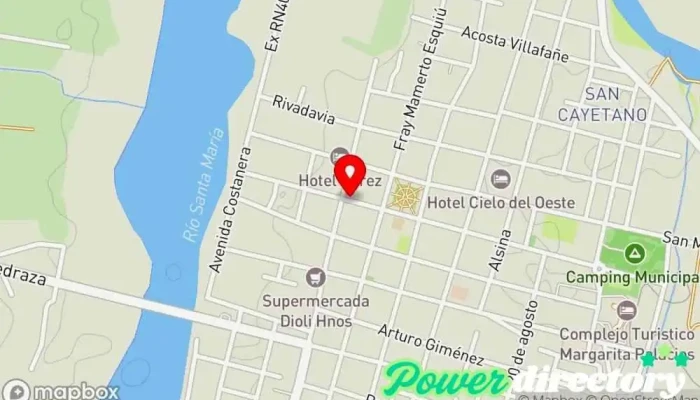 mapa de Western Union Pago Fácil - Agente Servicio de transferencias de dinero, Banco, Oficinas de empresa, Oficina de cambio de divisas en Santa María