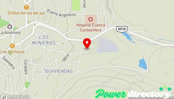 mapa de Yacimientos Carboníferos Fiscales Oficinas de empresa en Río Turbio
