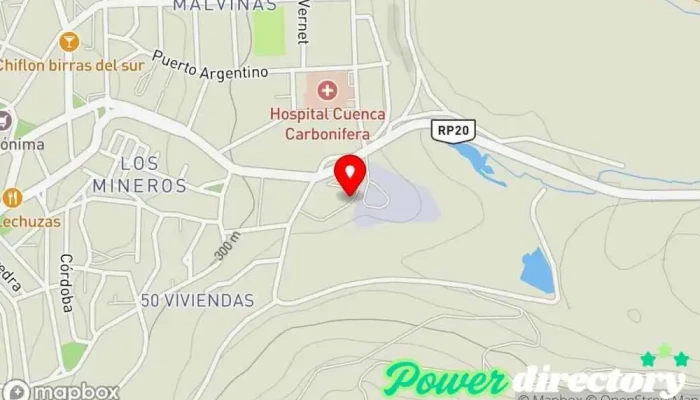 mapa de YCRT Yacimiento Carbonifero Río Turbio Oficinas de empresa en Río Turbio