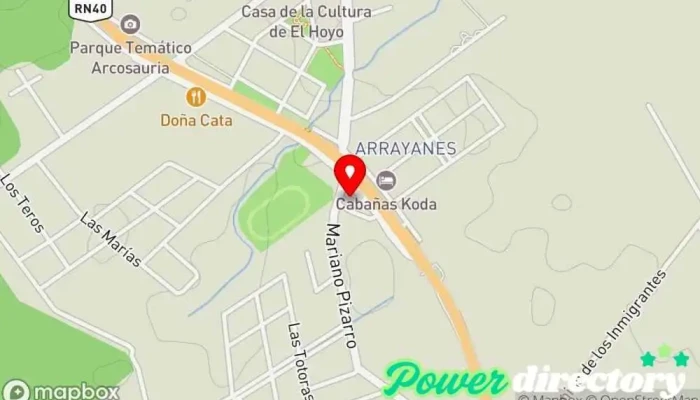 mapa de YPF Gasolinera en El Hoyo