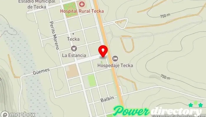 mapa de YPF TECKA Gasolinera en Tecka