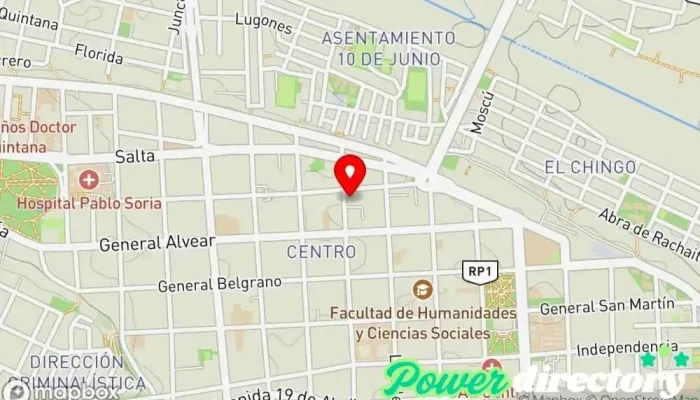 mapa de Zas Créditos Servicio de fianzas en San Salvador de Jujuy